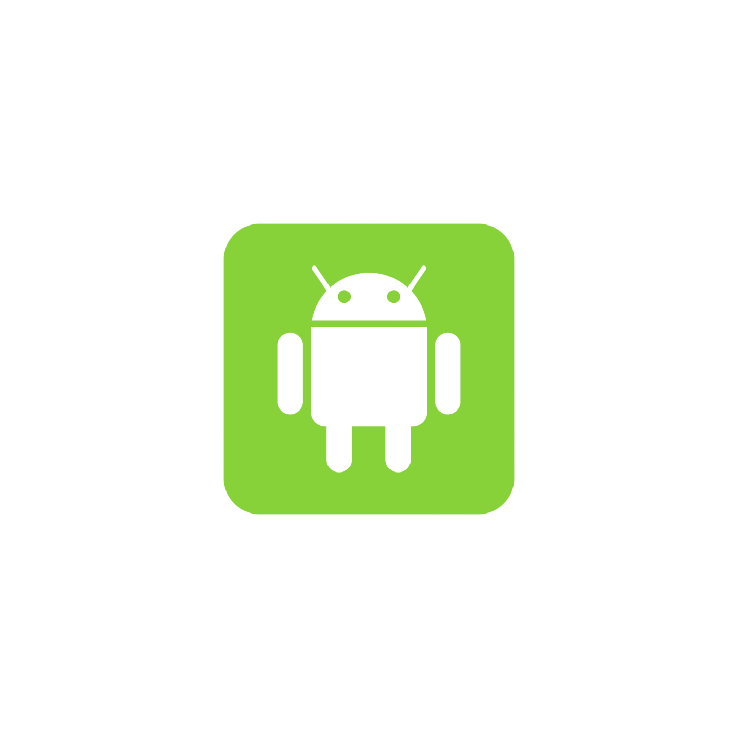 a green icon of an android