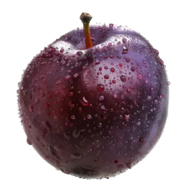an apple with water droplets on it