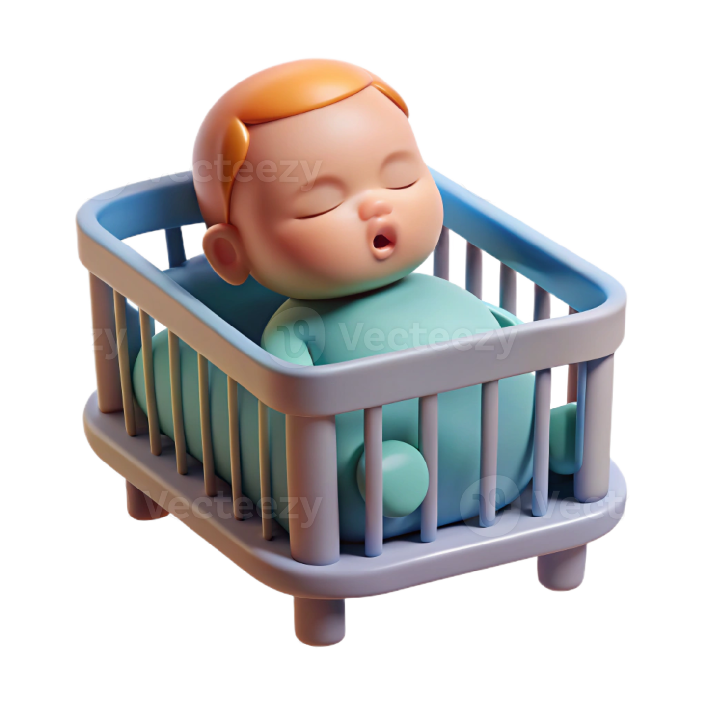 a baby in a cribt