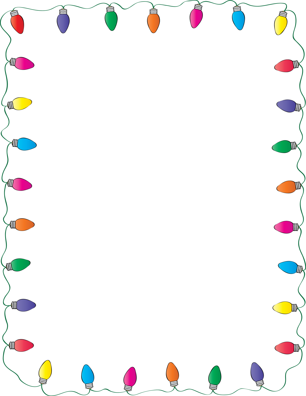 christmas lights border clipart