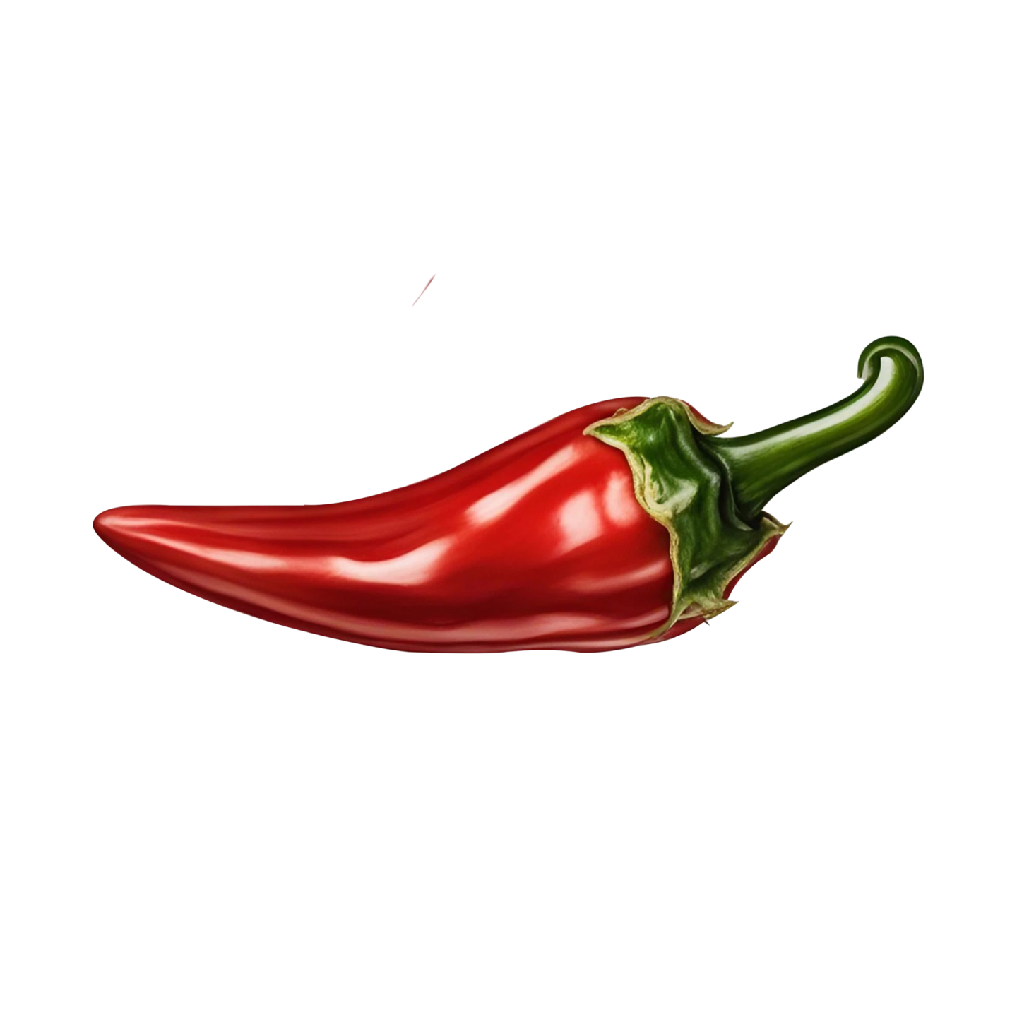 a red pepper on a white background