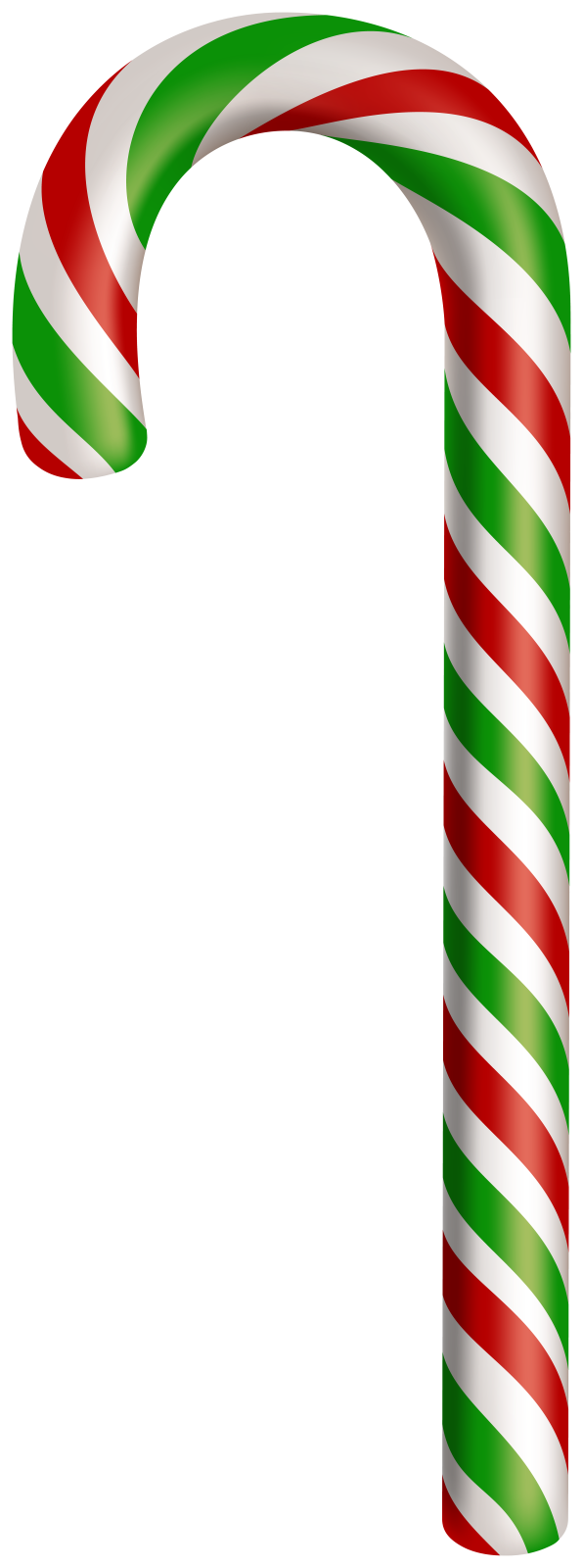 a candy cane with green and red stripes