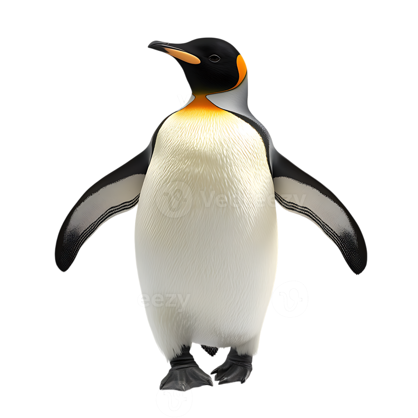 a penguin standing on its hinds