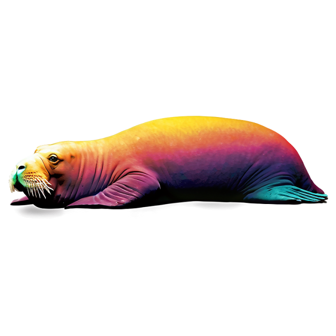 a seal is laying down on the ground