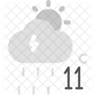 a cloud with the number 11 on it
