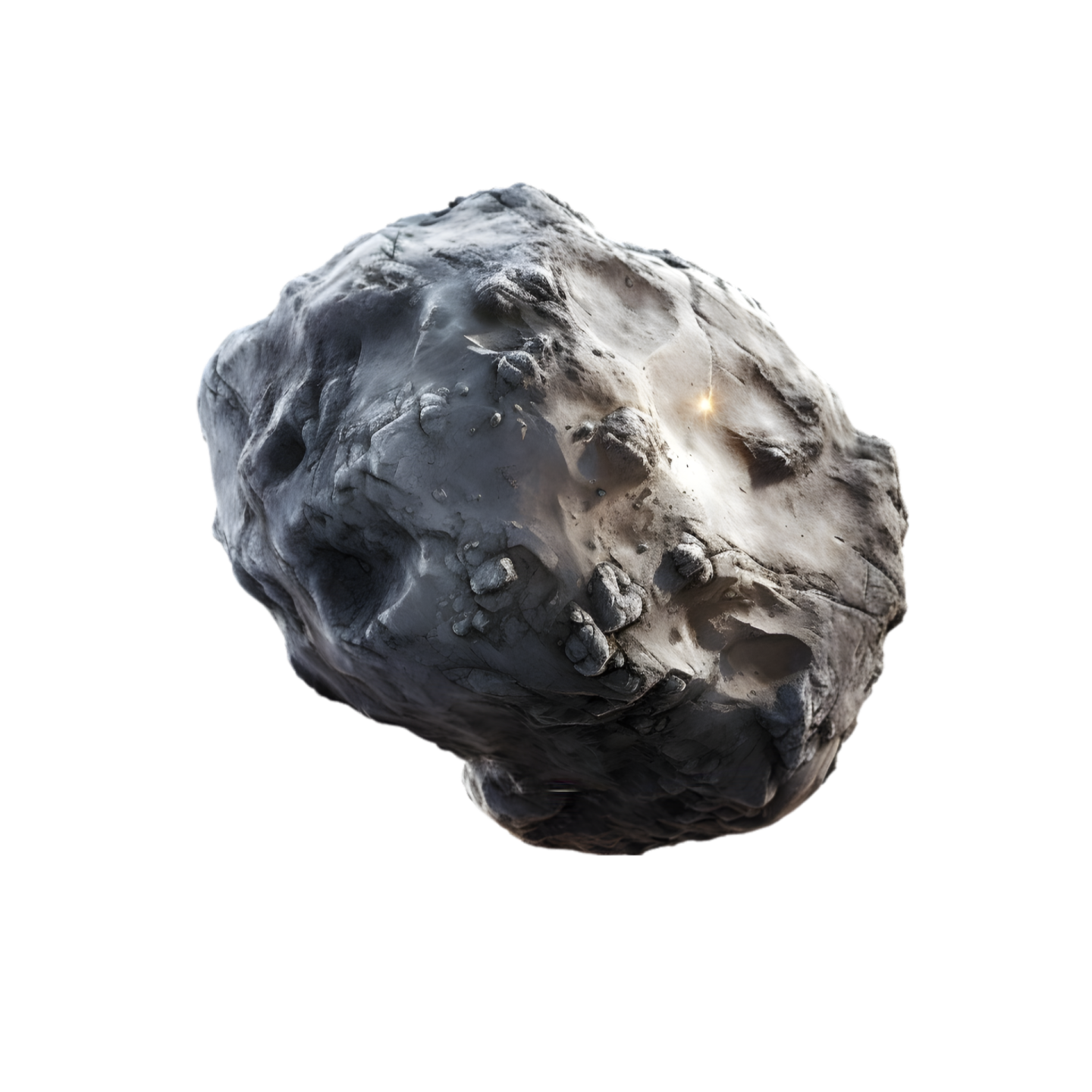 a black rock on a white background