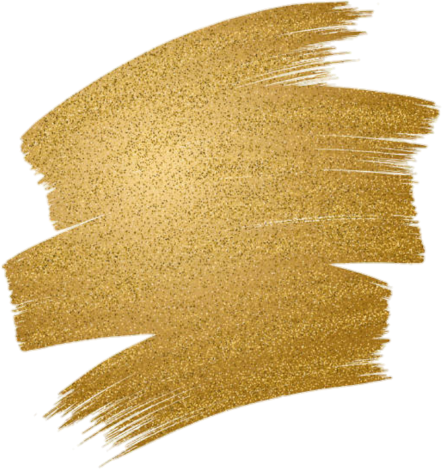 gold glitter brush stroke png