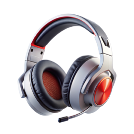 a pair of headphones on a white background