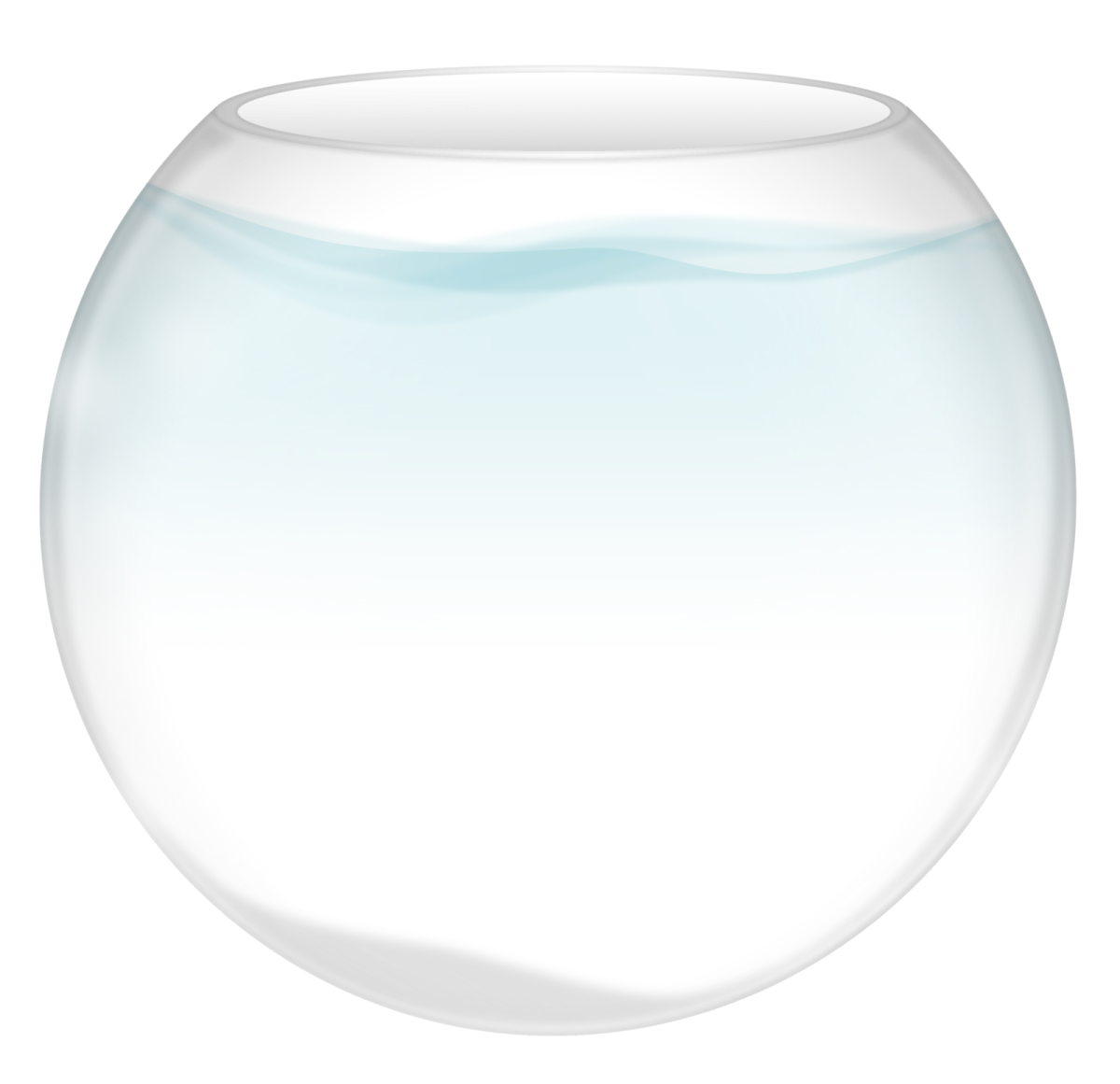 a goldfish swimming in a bowl