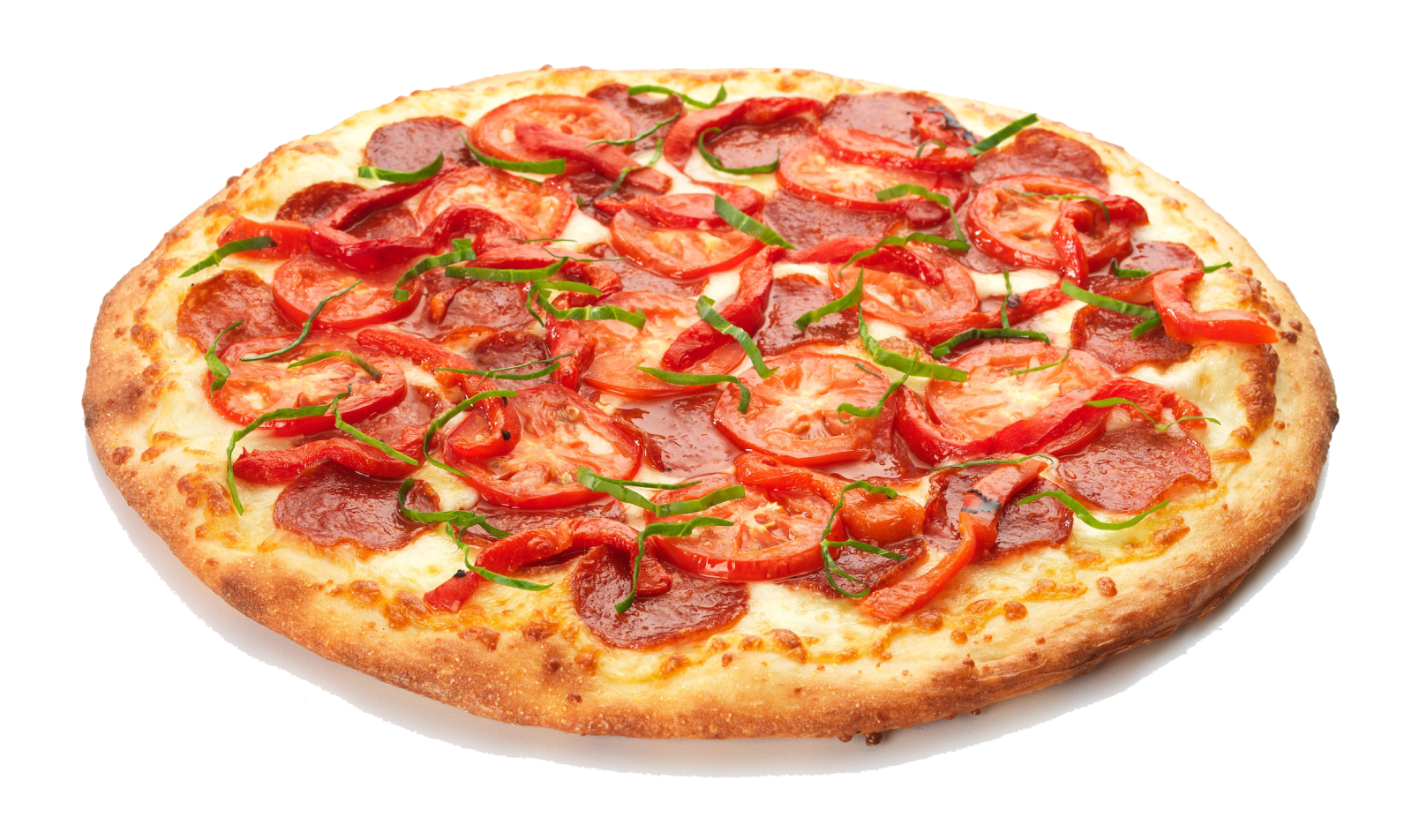 a pizza with pepper and cheese on it