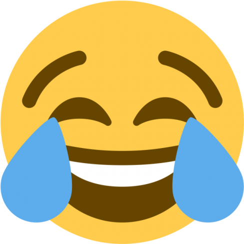 a smiley face with tears on it