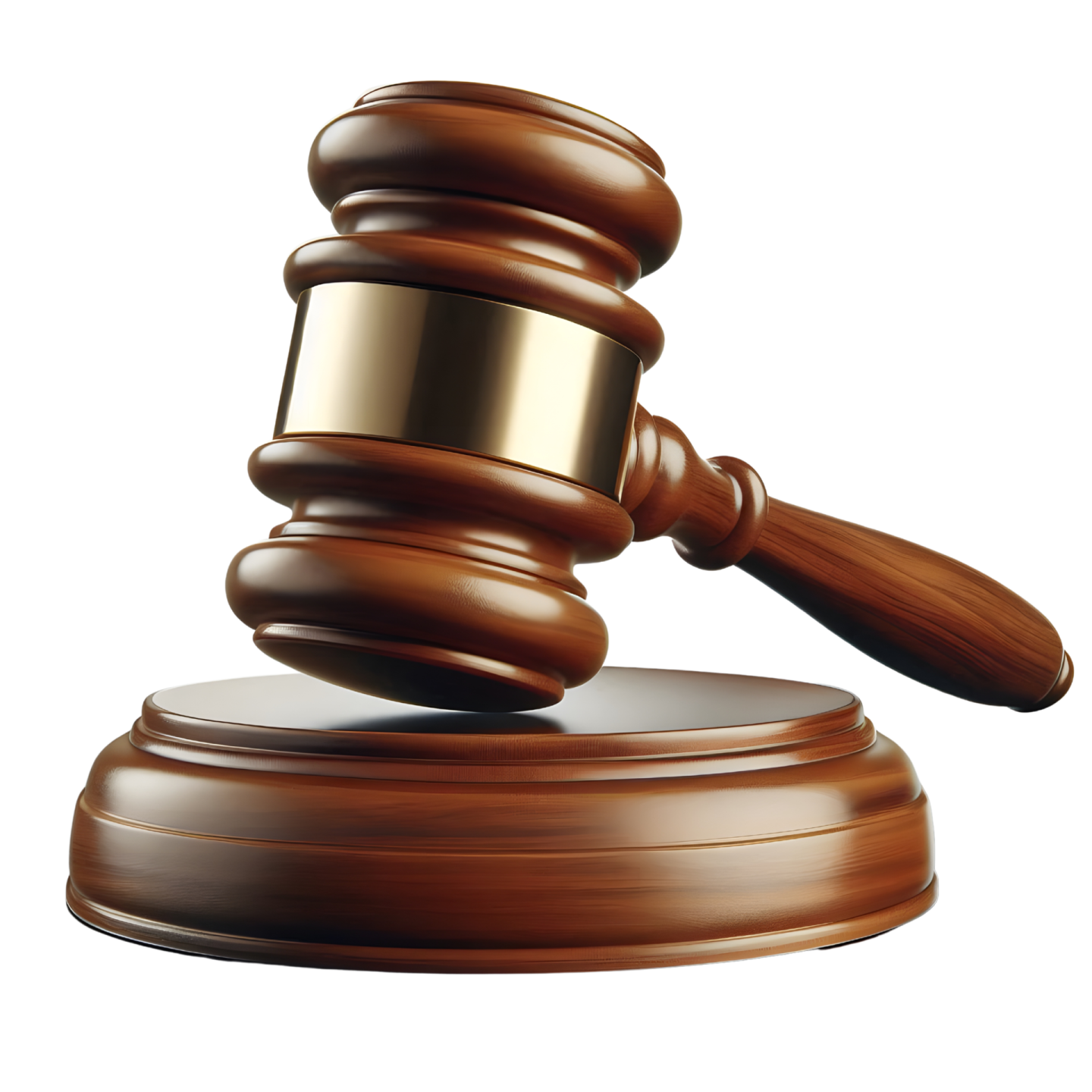 a wooden judge's gaven on a white background