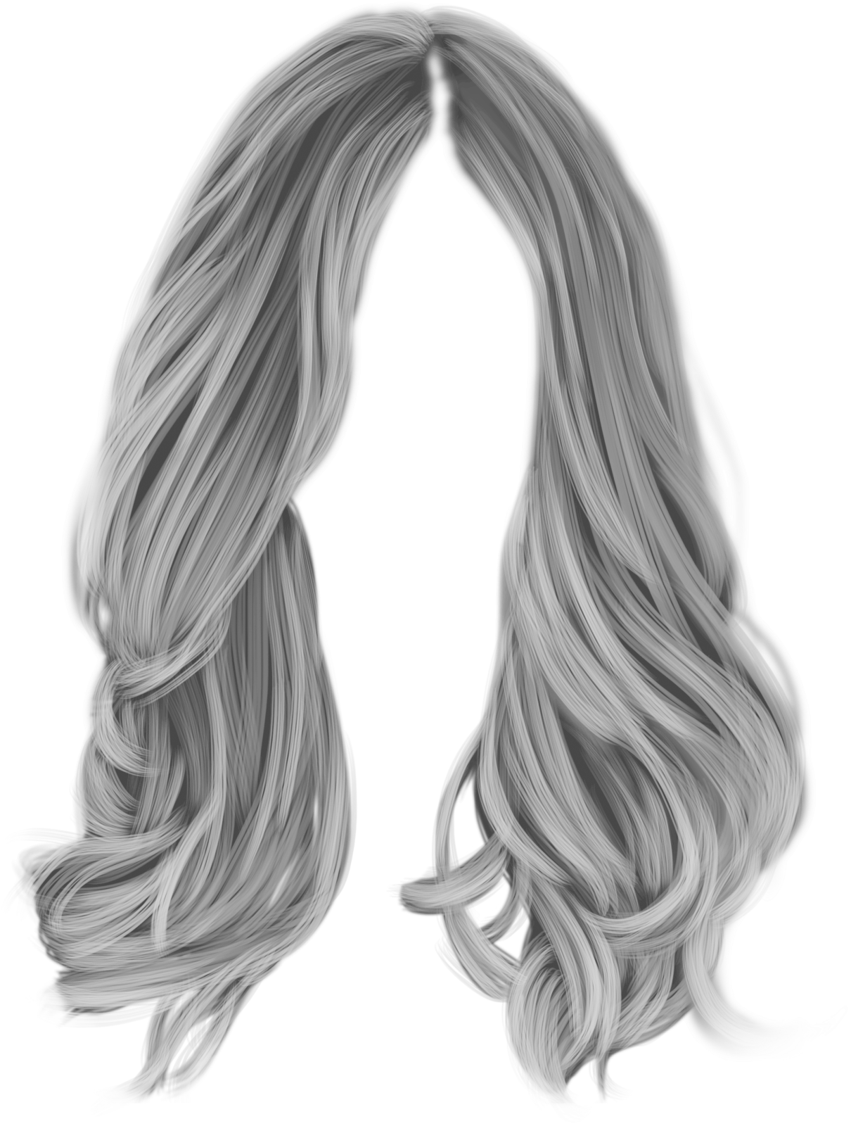 a drawing of a woman's long hair