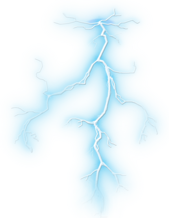 a lightning bolt on a white background