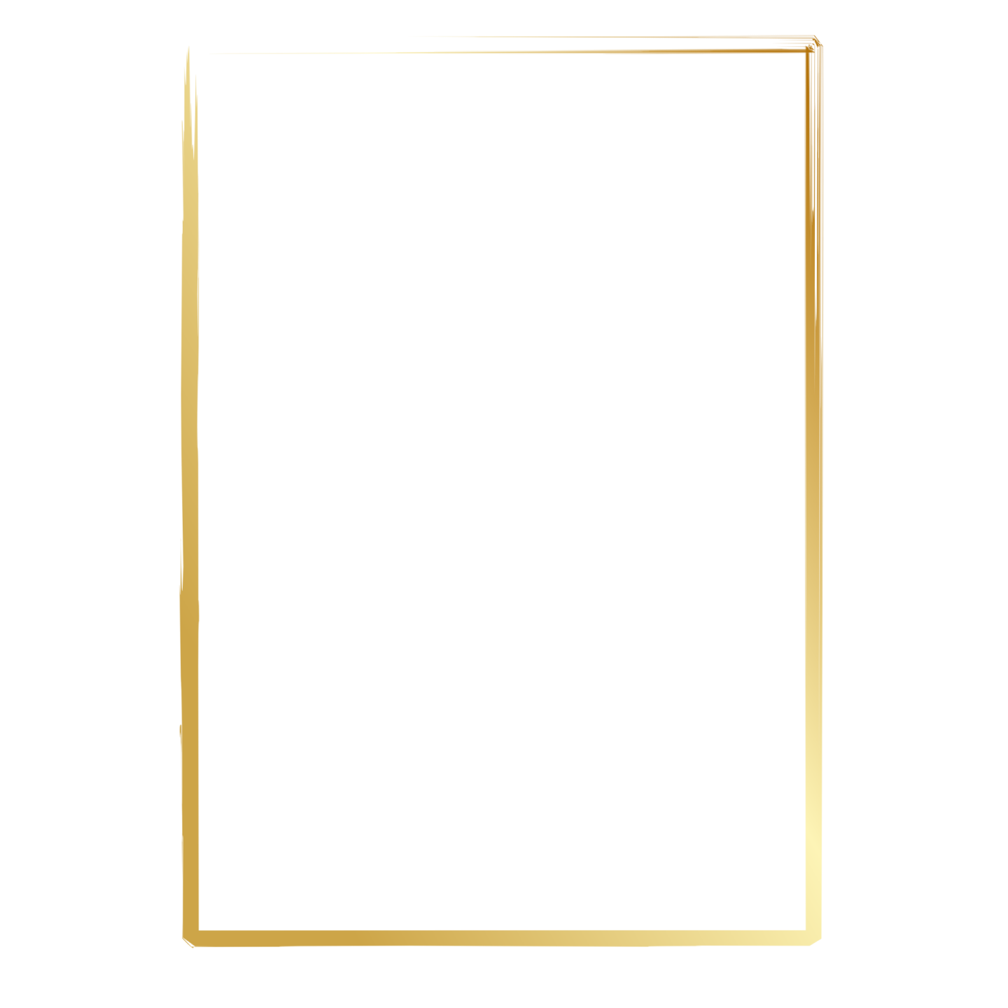 a gold frame on a white background