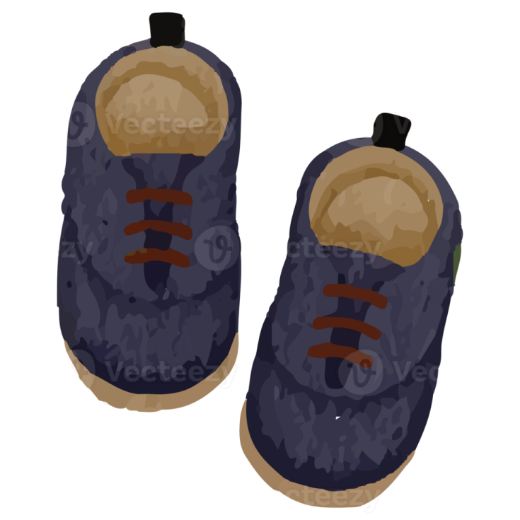 an illustration of a pair of baby shoes