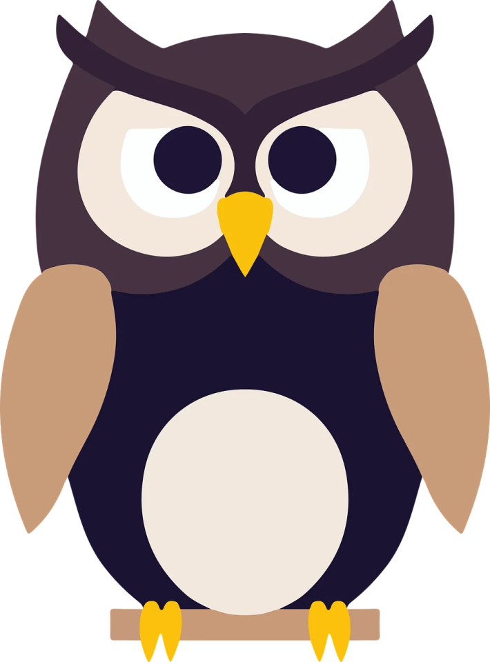 an owl sitting on a branch