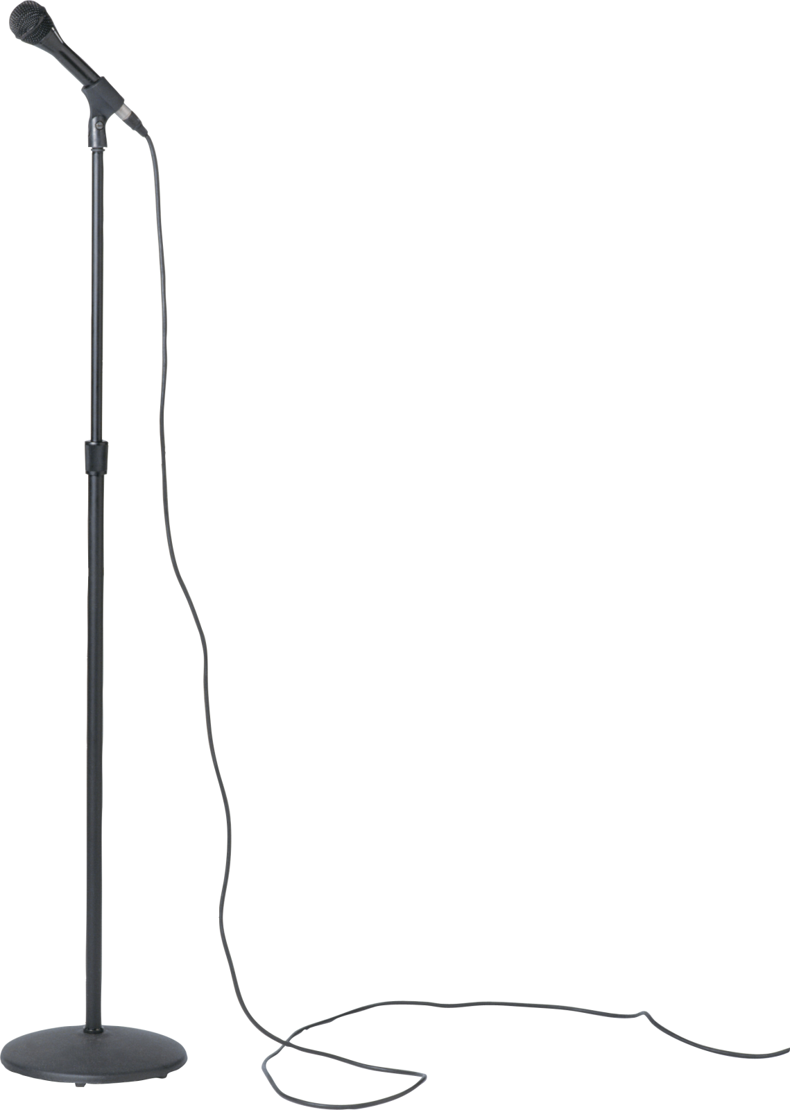 a black floor lamp on a white background