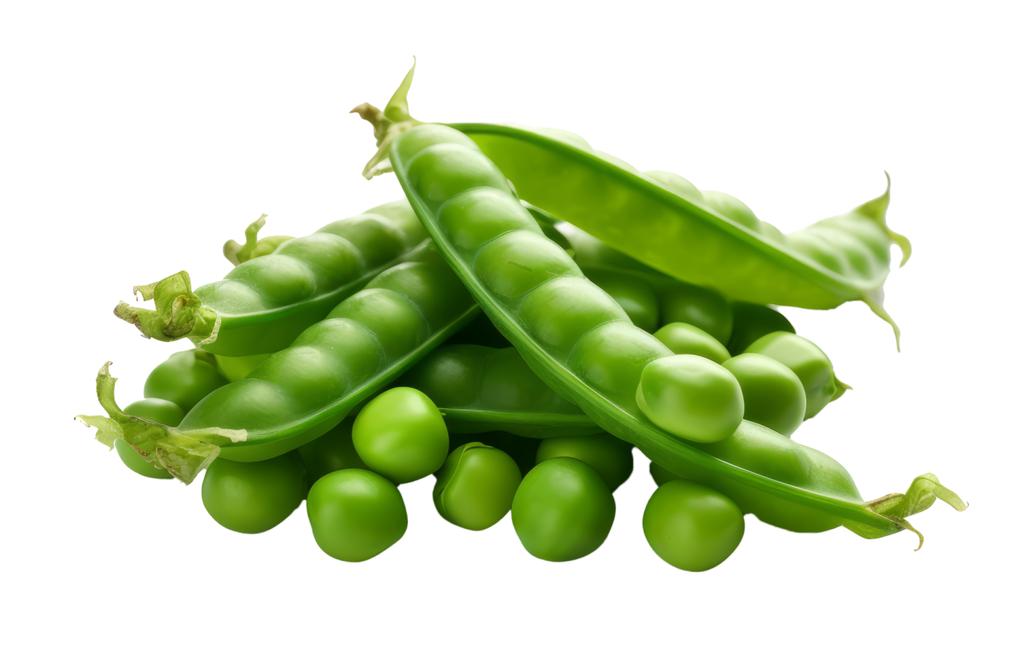 a pile of green peas