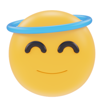 a smiley face with a blue hat on it