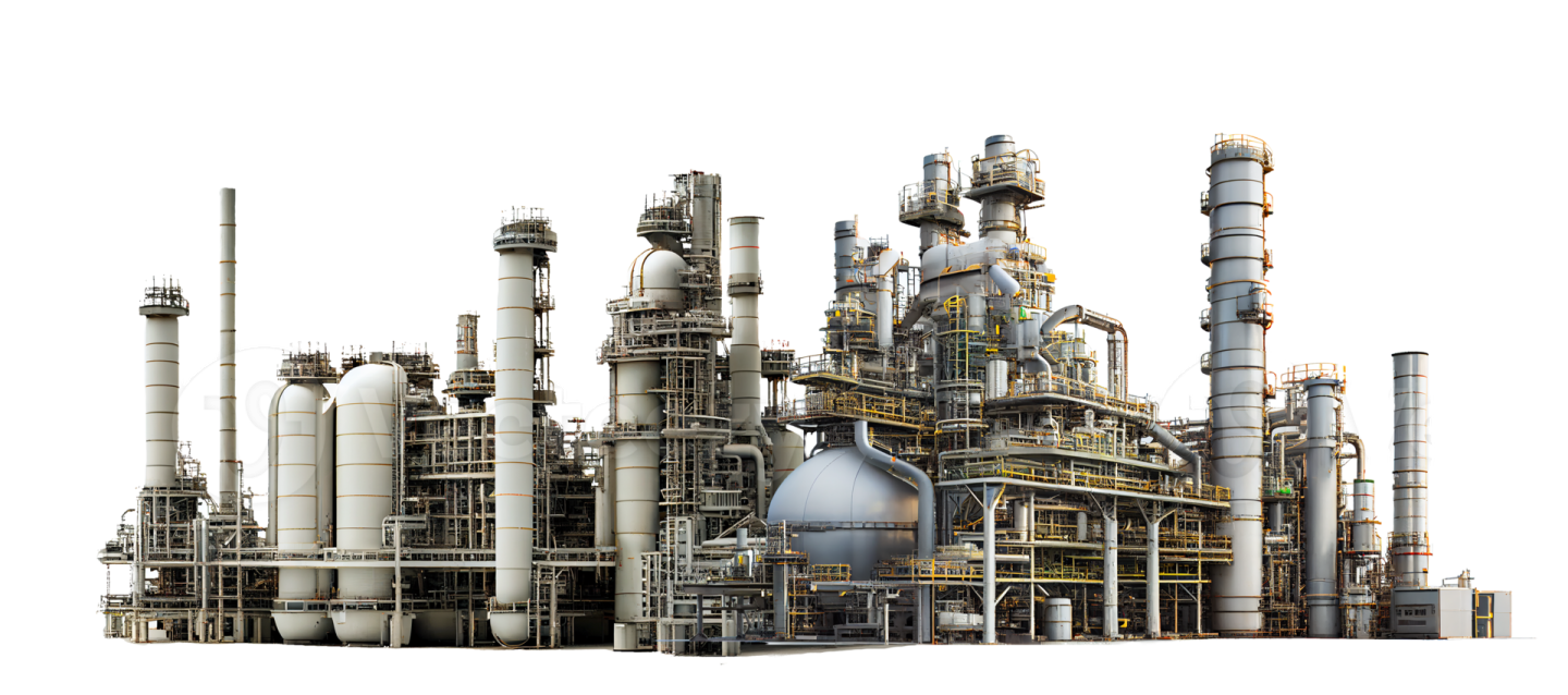 a picture of an oil refinery