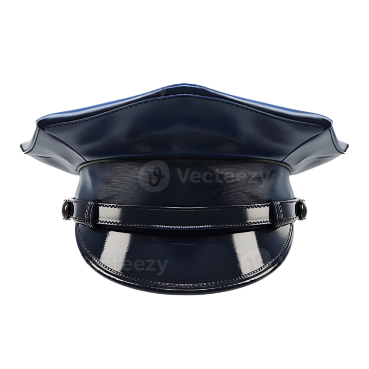a police hat on a white background