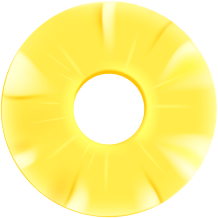 a yellow ring with a white background