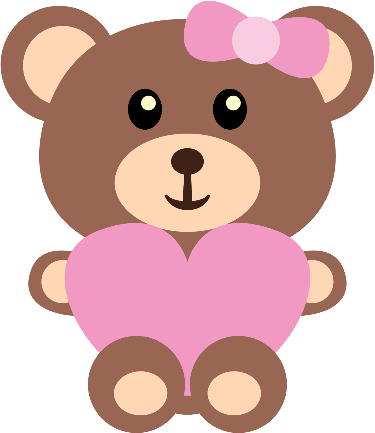 a teddy bear holding a pink heart
