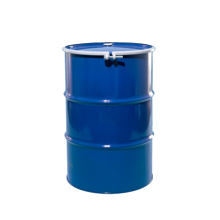 a blue barrel on a white background