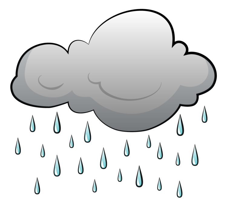 a cloud with rain on it