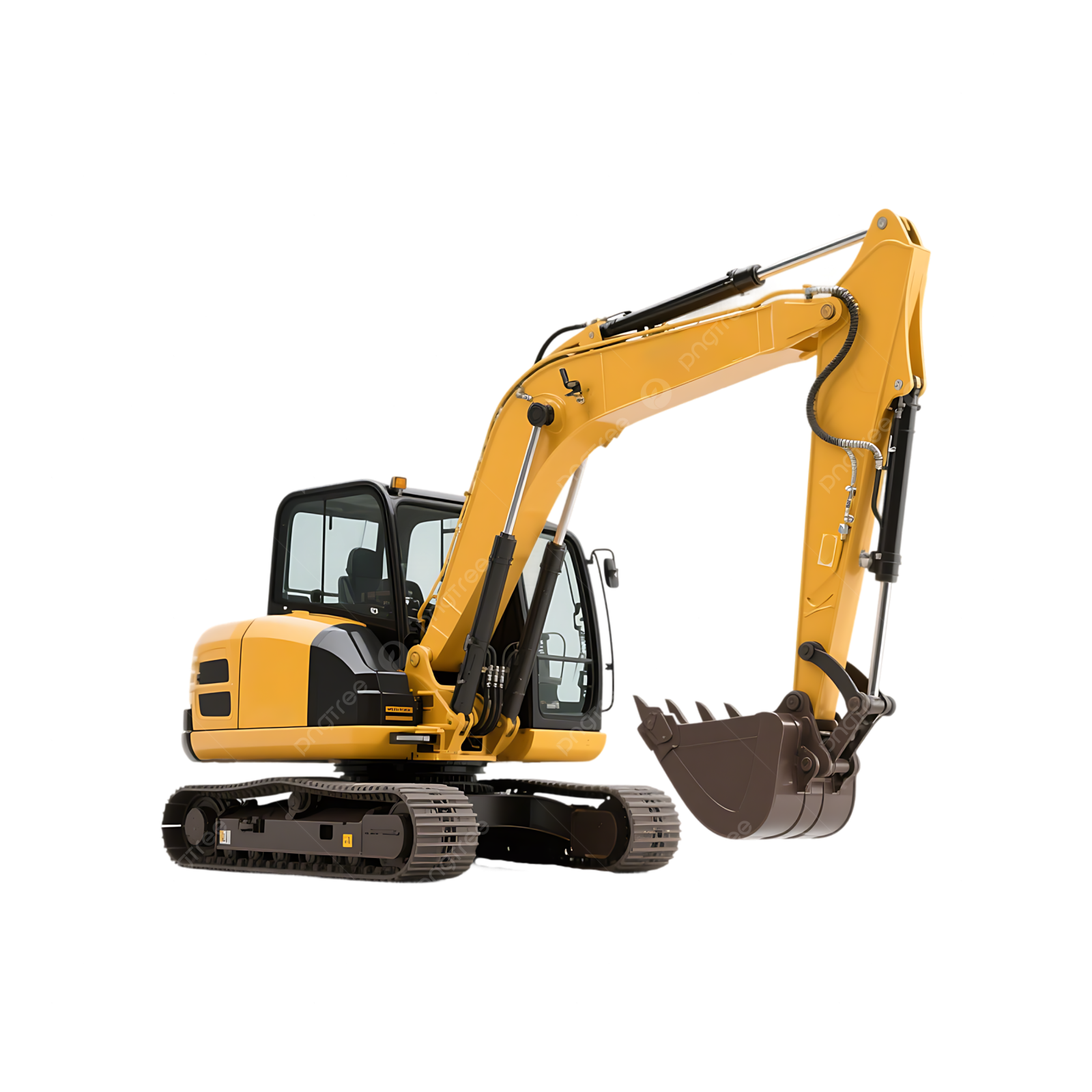 a yellow and black construction vehicle