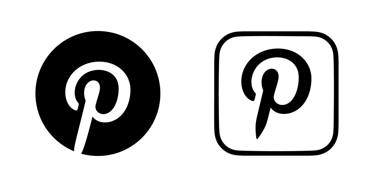 a black and white logo with the letter p on it