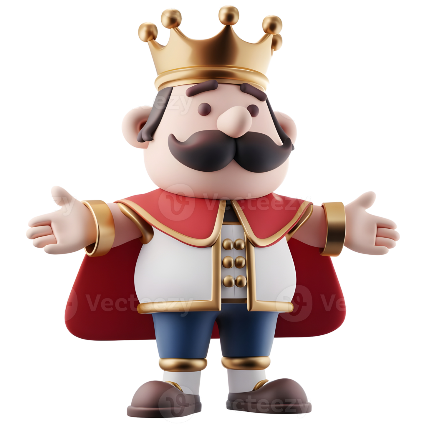 a cartoon character with a crown on his head