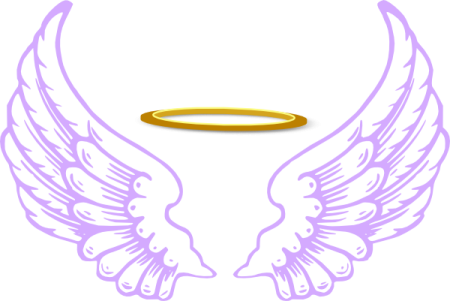 an angel with wings and a halo