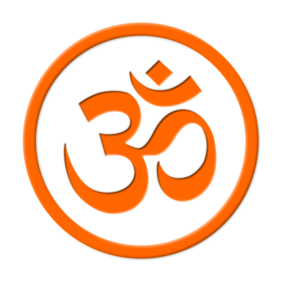 an orange and white oma symbol