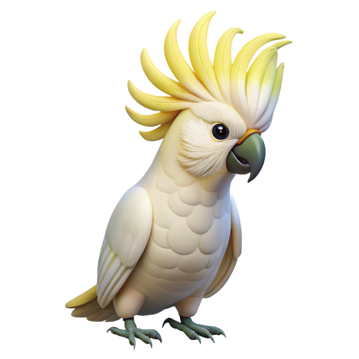 a bird with yellow feathers on its head