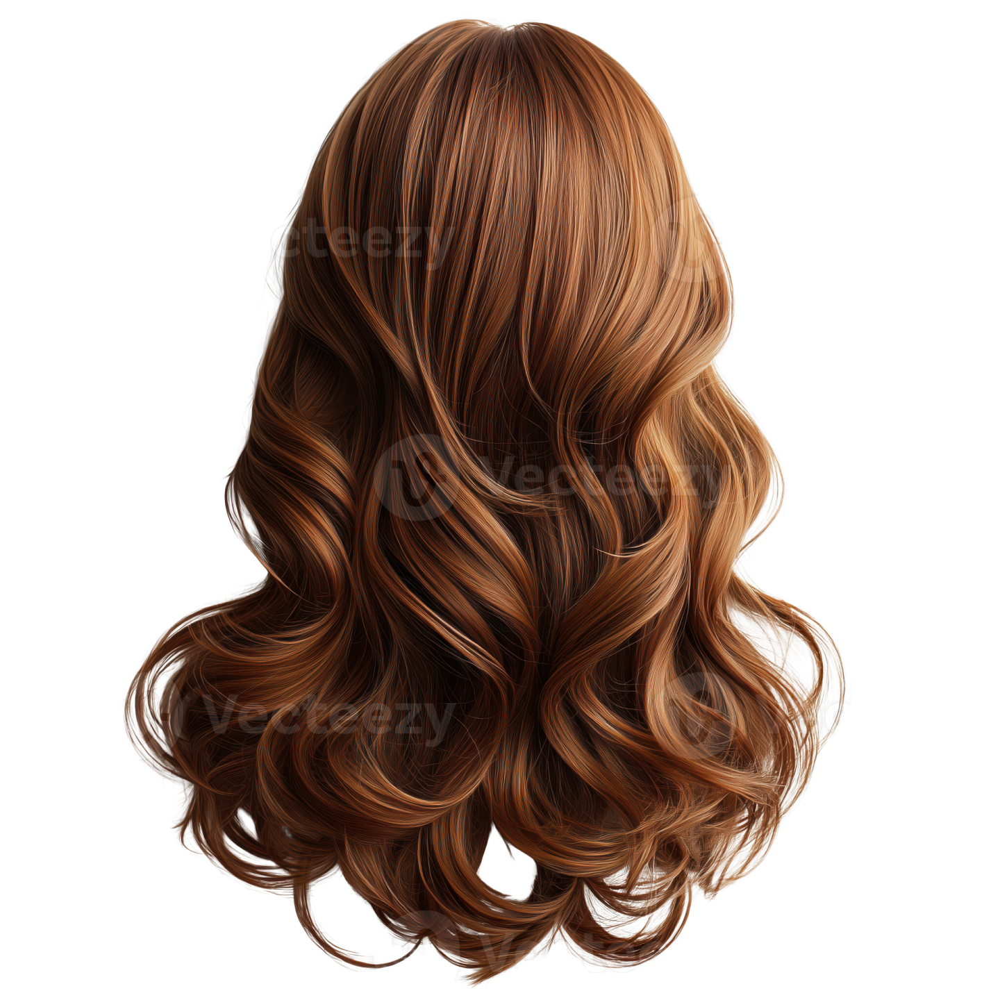 a woman's head with long brown hair