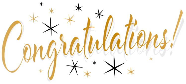 congratulations card with gold foil lettering