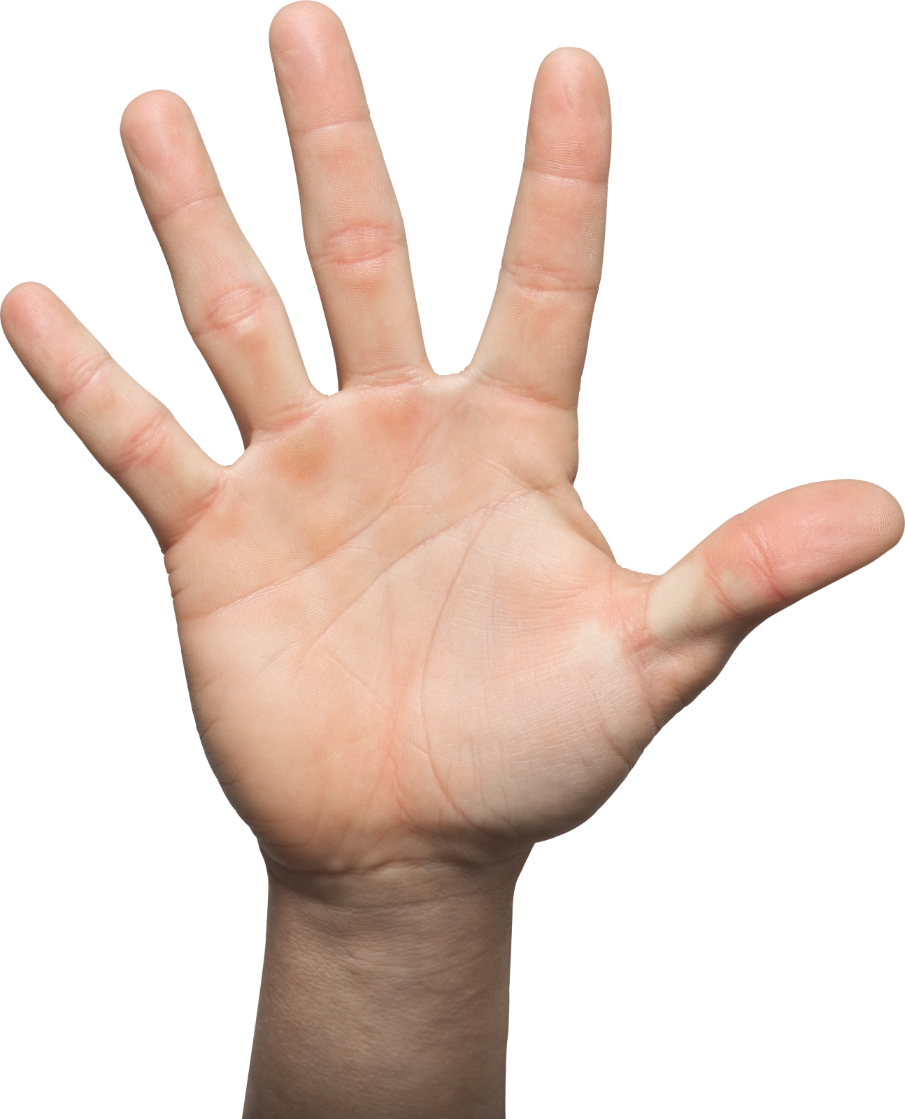 a person is holding their hand up in the air