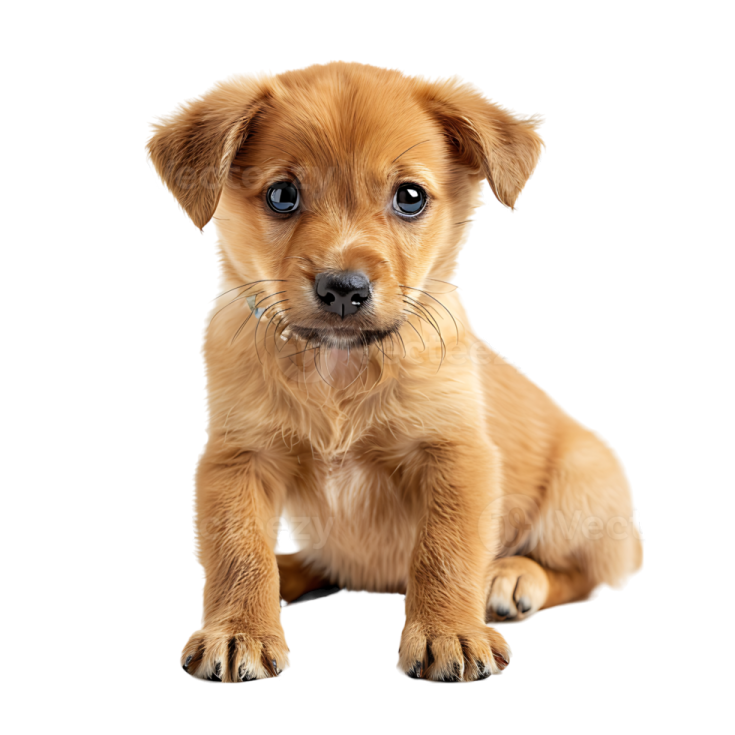 a small brown dog sitting down on a white surface