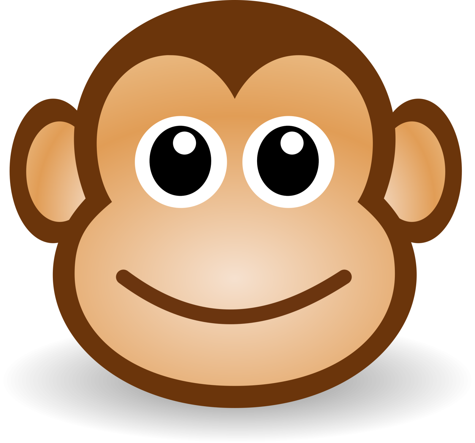 illustration of a smiling monkey stock vector