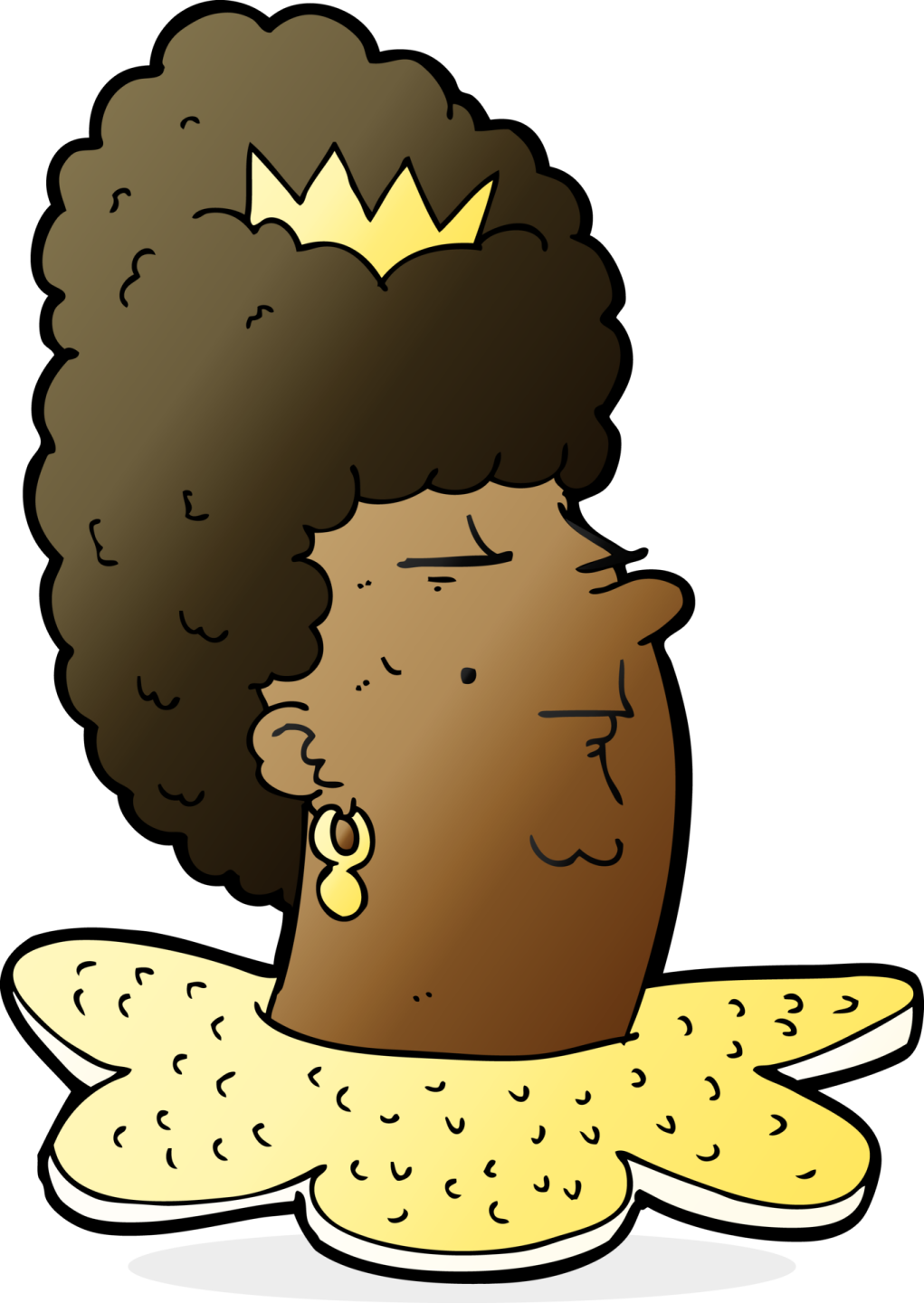 an african woman with a crown on her head