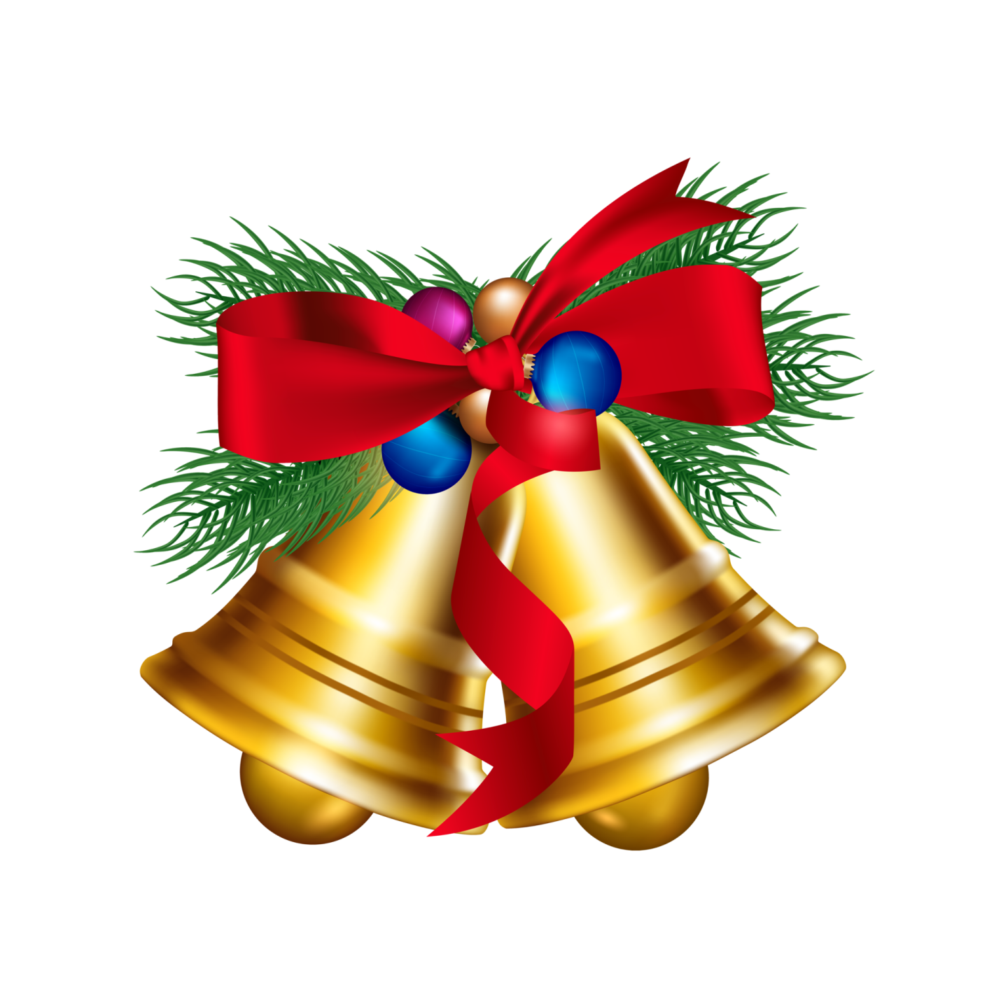 a christmas bell with a red bow on top