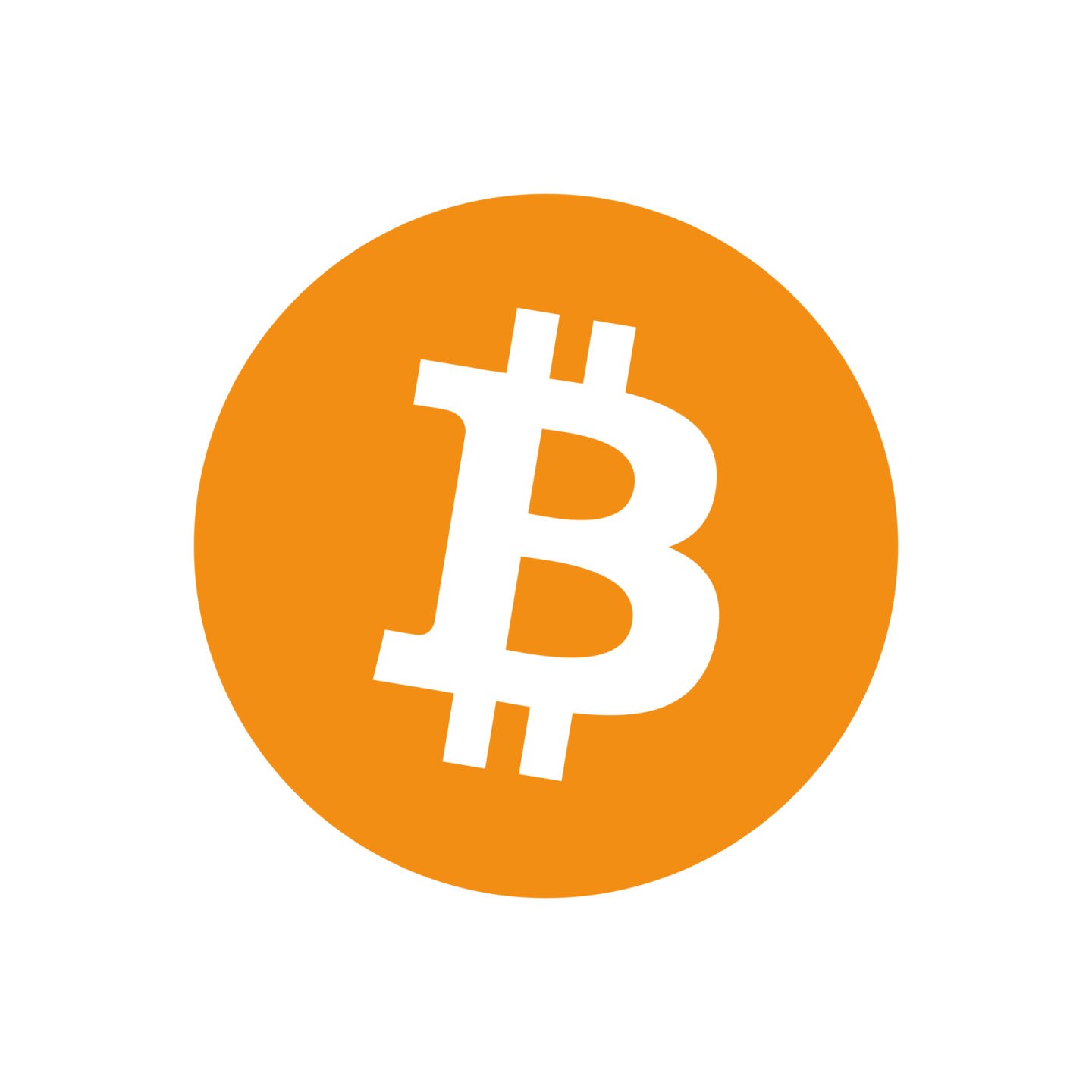 the bitcoin logo on a white background