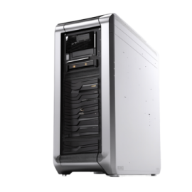 a white desktop computer tower