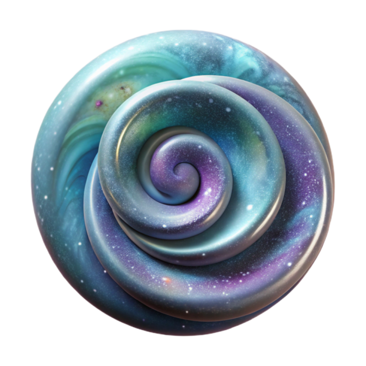 a close up of a blue and purple swirl
