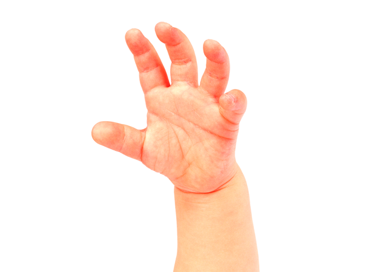 a person's hand is shown in this image
