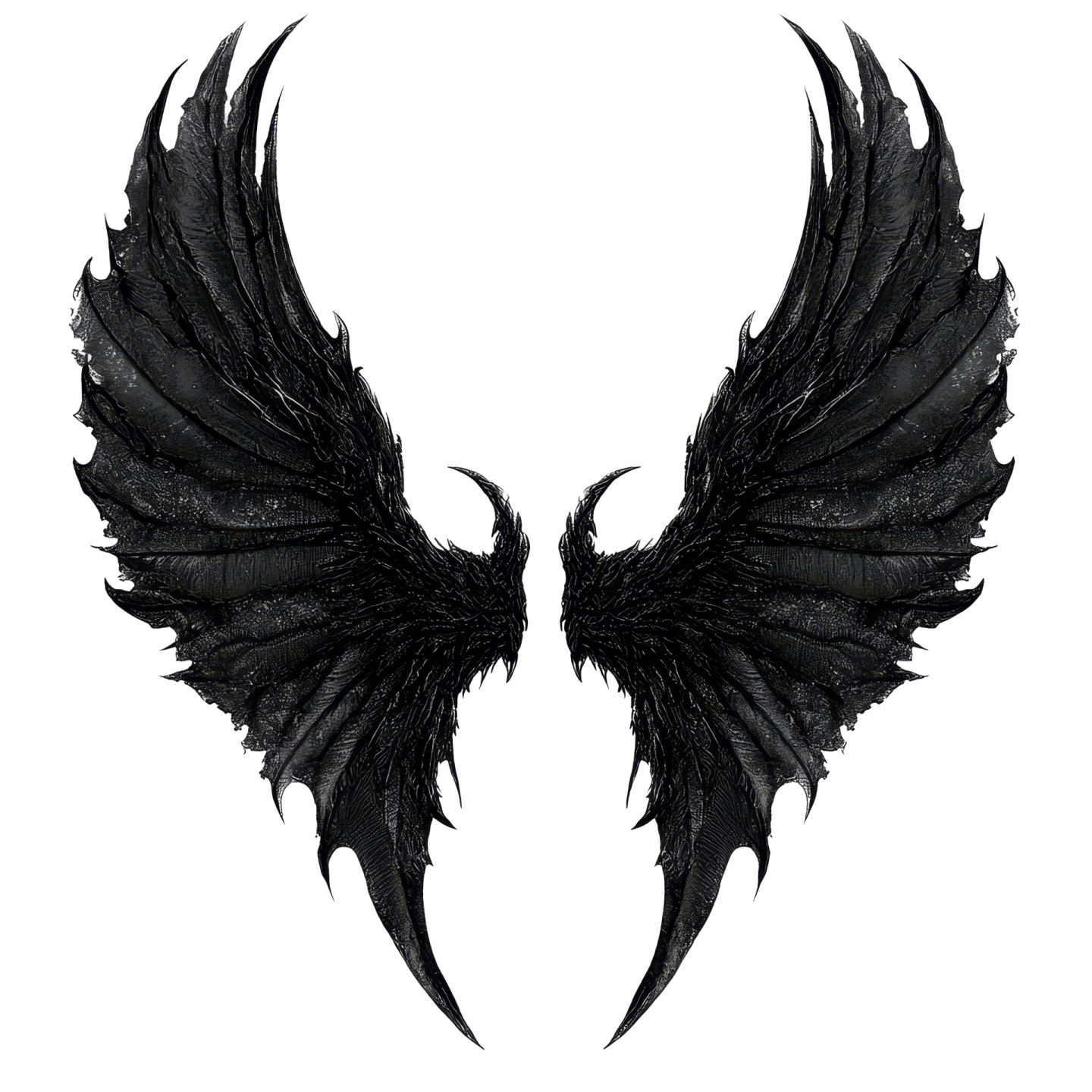 a pair of wings on a white background