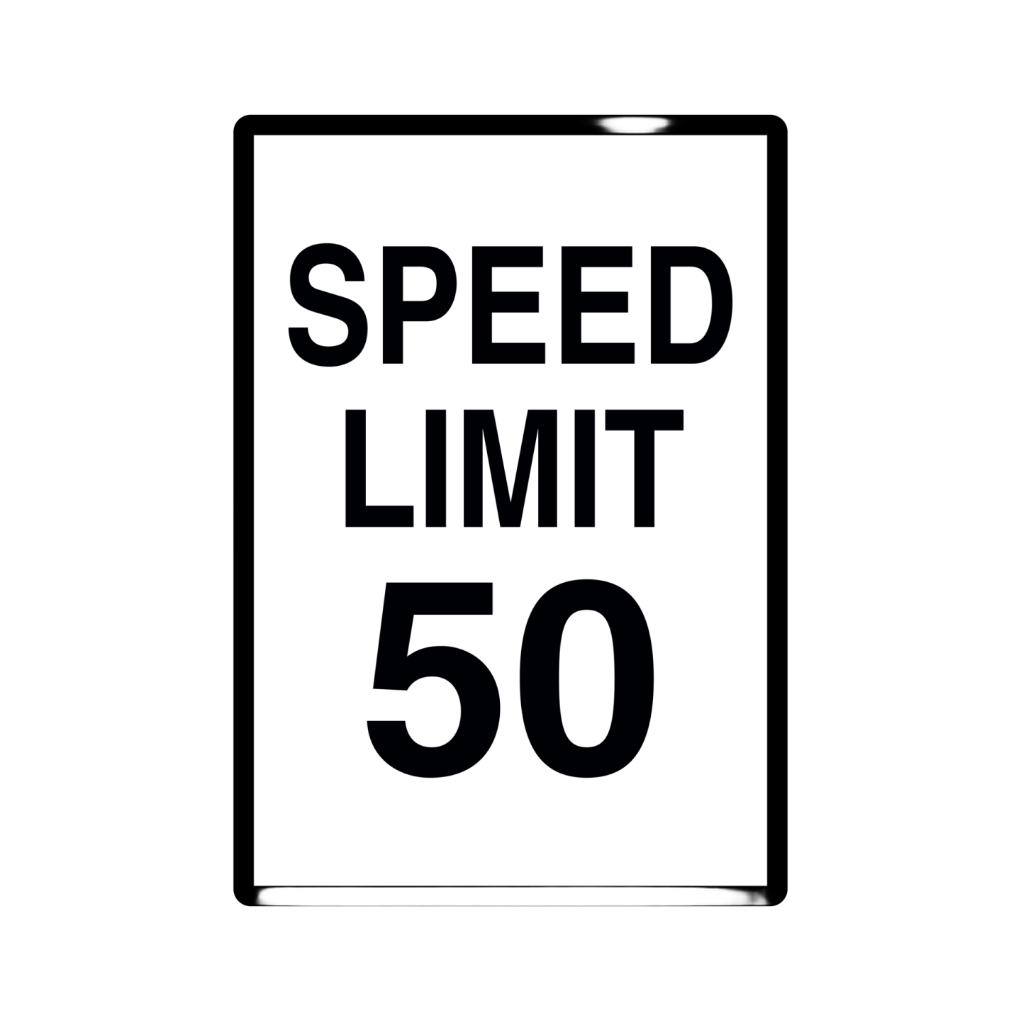 the speed limit 50 logo