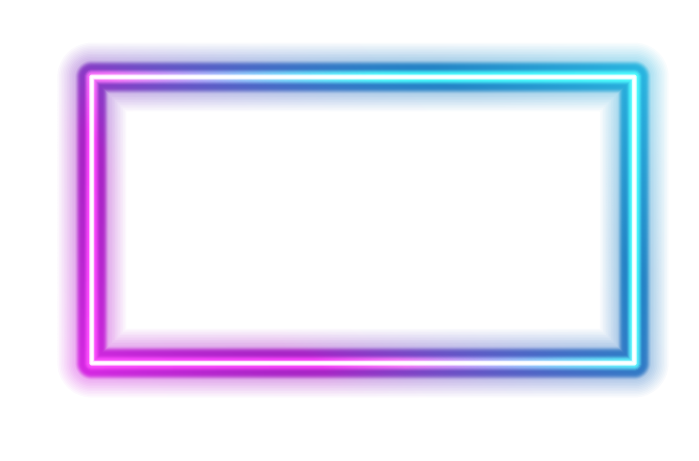 a neon frame on a white background